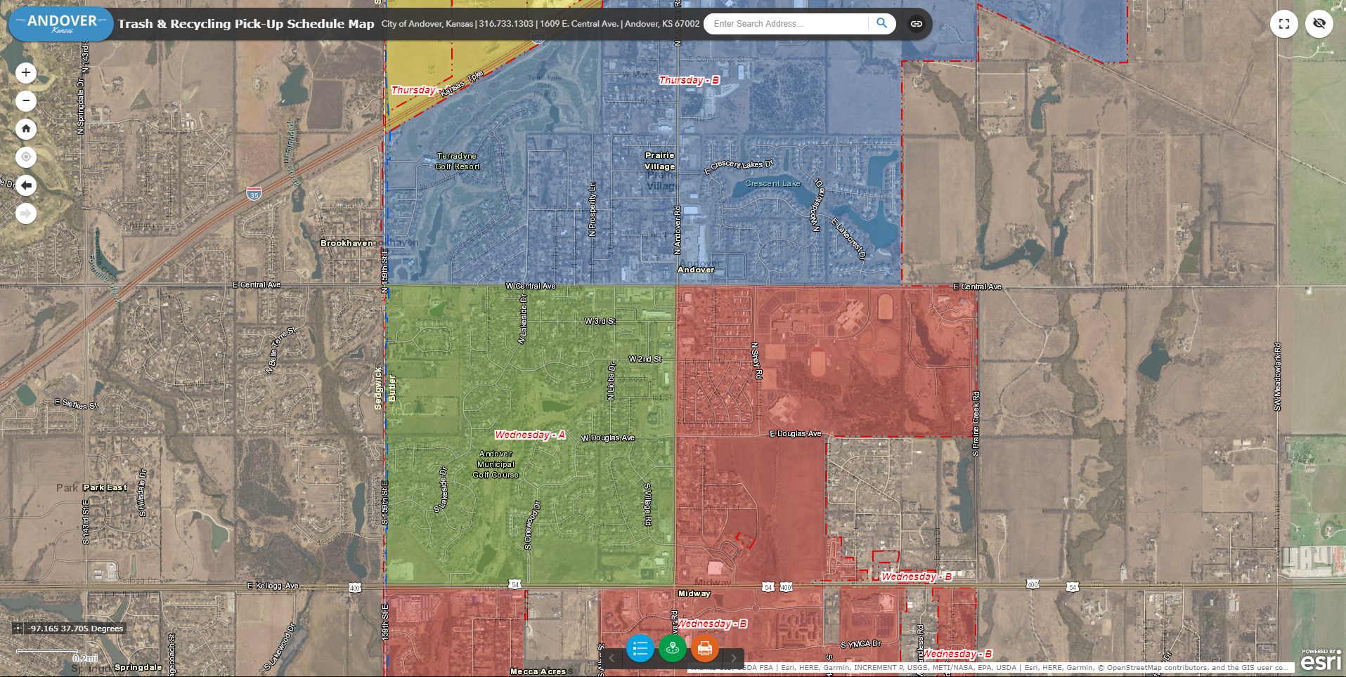 Trash Pick-Up & Recycle Schedule Map