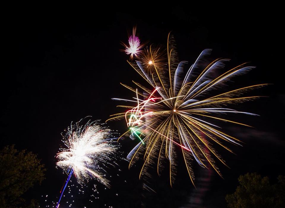 Fireworks in the sky