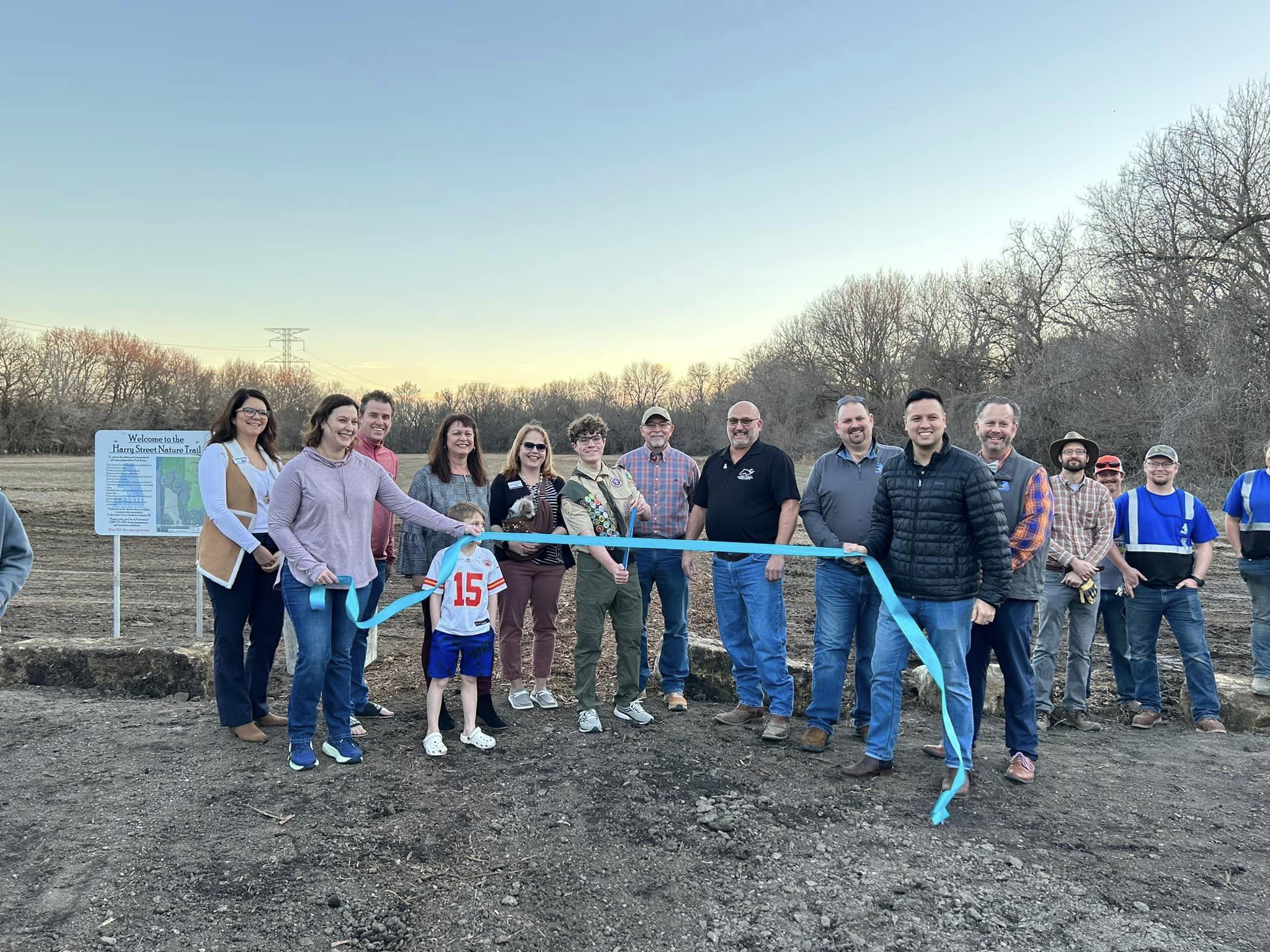 Ribbon cutting at Harry Street Nature Trail Park